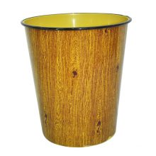 Design redondo de madeira de plástico Open Top Waste Bin (B06-2018-4)